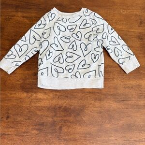 Cat & Jack Gray Heart Print Sweatshirt